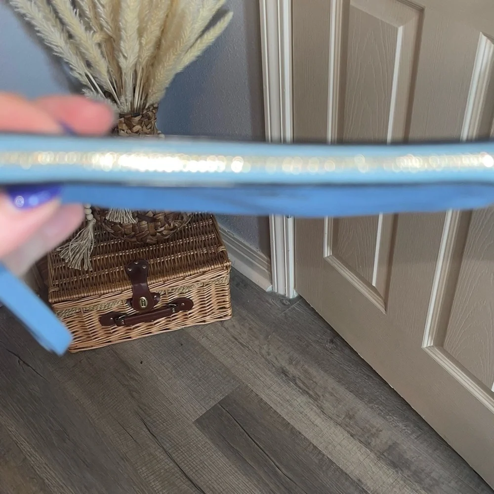 COACH Beautiful Baby Blue Wristlet Silver hardware and Logo - Picture 8 of 10